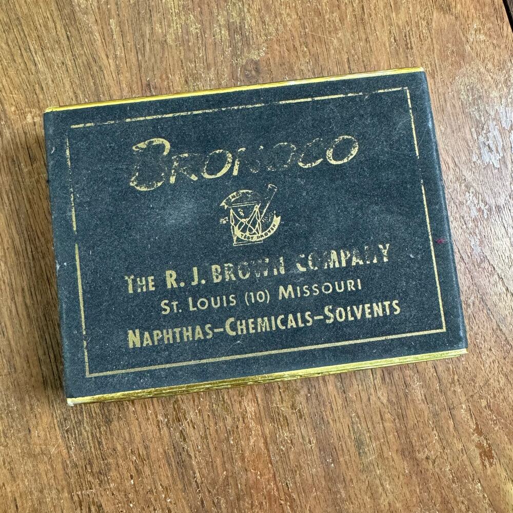 BRONOCO R.J. Brown Company St. Louis Missouri Vintage Advertising Playing‎ Cards